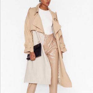 Two toned oversized trench coat brand new